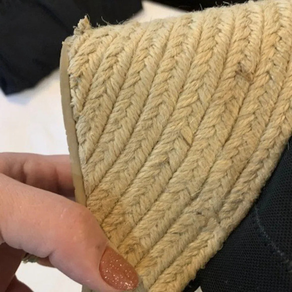 Donald Pliner Black Knotted Wedge Sandals 10M - Picture 6 of 7